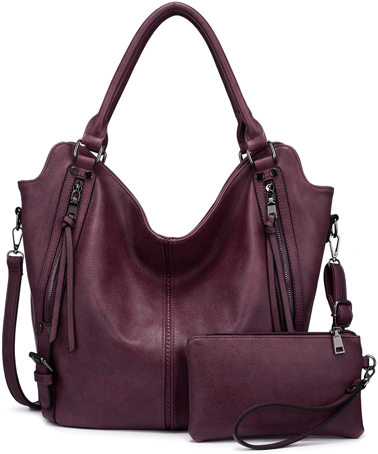 Price:$38.99    Tote Bag for Women PU Leather Shoulder Bags Fashion Hobo Bags Large Purse and Handbags with Adjustable Shoulder Strap  Clothing