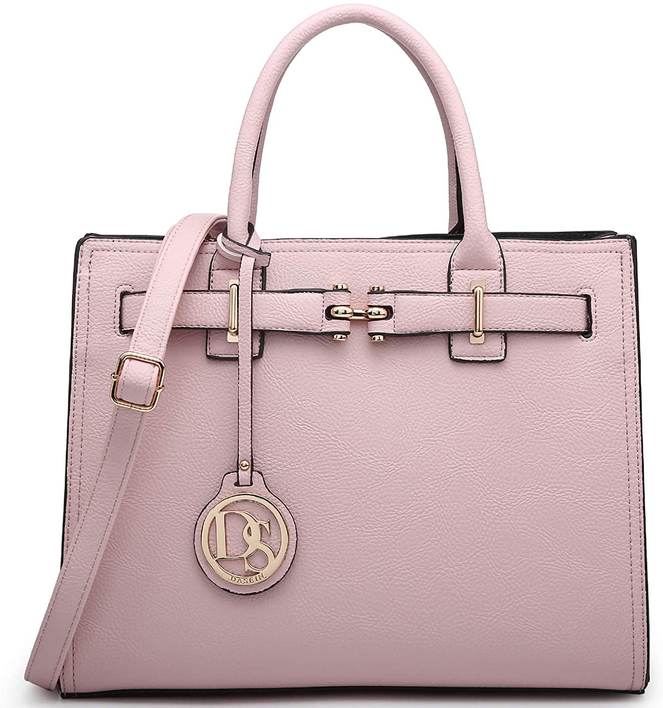 Price:$35.99    Dasein Women Satchel Purses Handbags Belted Top-handle Work Tote Shoulder Bags with Long Strap  Clothing