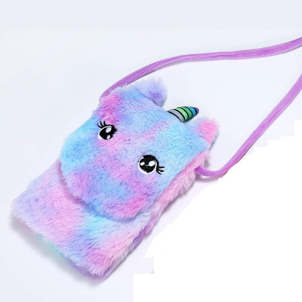 Price:$8.99 Soft Plush Unicorn Bag for Girls for Gift, Kids Unicorn bag for Girls for outdoor Sports, Cute Crossbody Shoulder Bag for Women, Sweet Gift for Daughter, Crossbody Purse for Children Toddler Girls  Handbags   