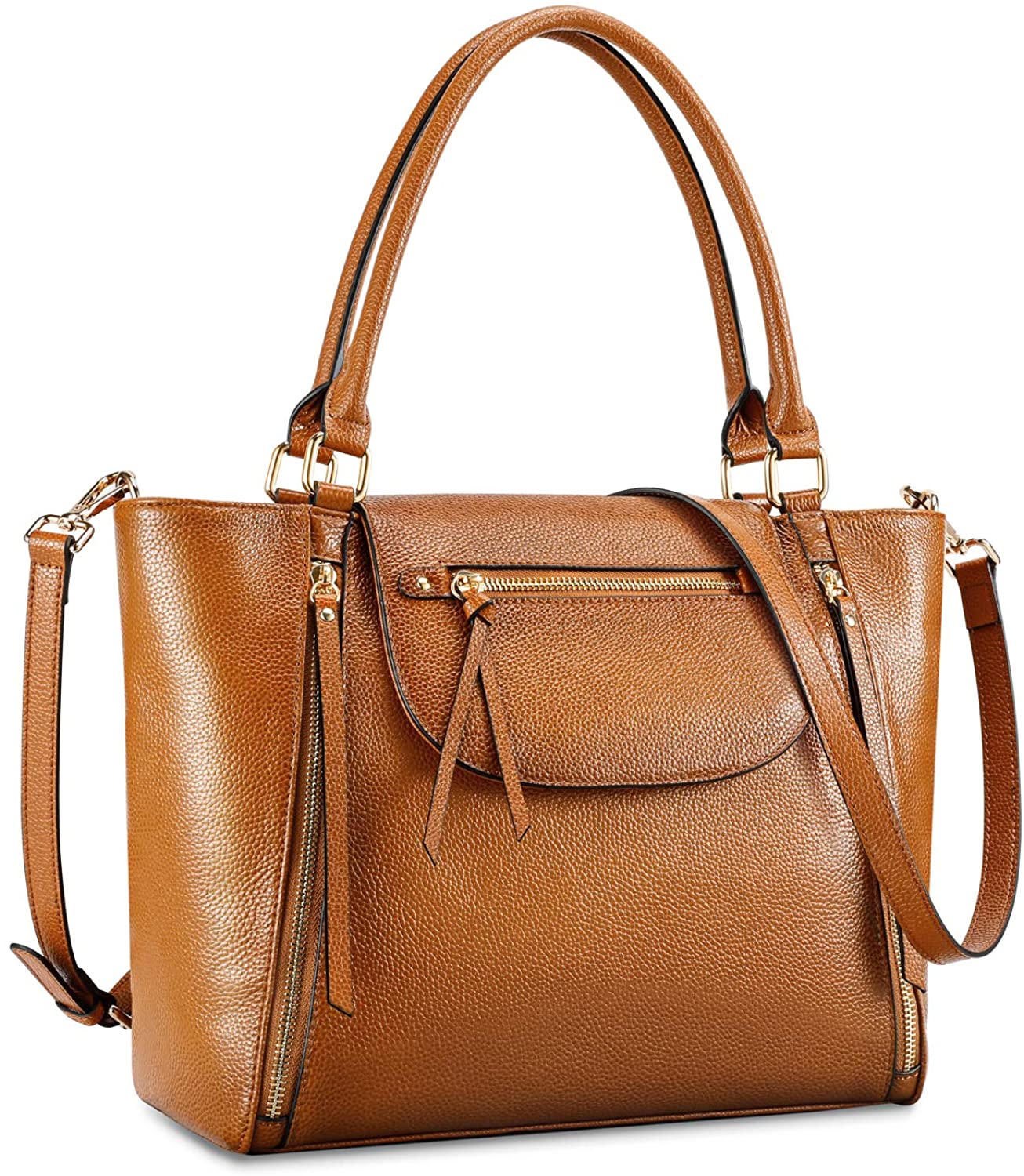 Price:$65.99    Kattee Genuine Leather Tote Bag for Women, Large Shoulder Purse Designer Satchel Handbag  Clothing