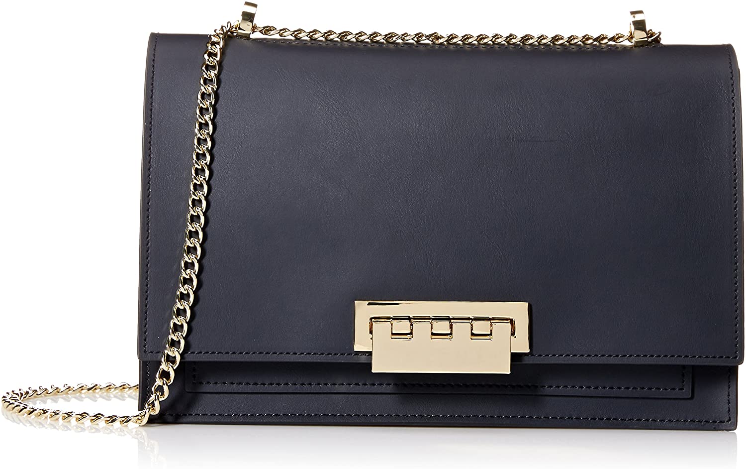 Price:$219.98    ZAC Zac Posen Earthette Large Chain Shoulder-Navy  Clothing