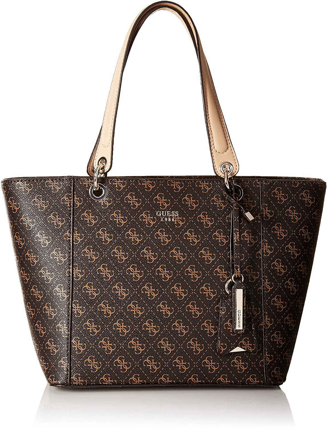 Price:$98.00    GUESS Kamryn Q Logo Tote, Brown,One size  Clothing