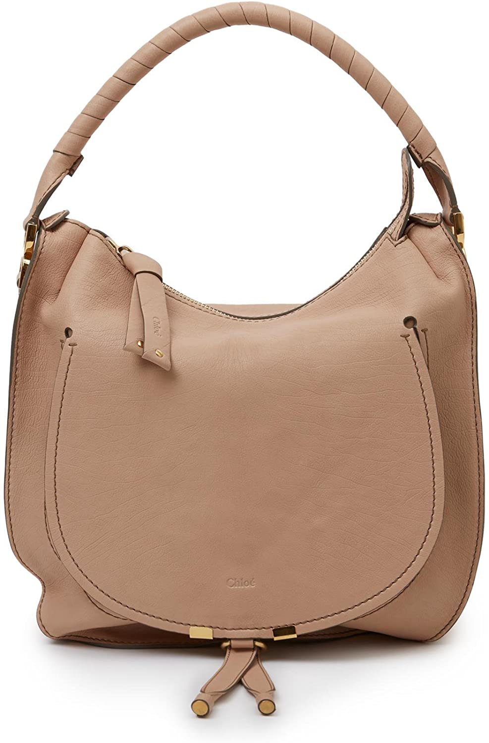 Price:$0.00    CHLOE PURE MARCIE HOBO NUDE HANDBAG  Clothing