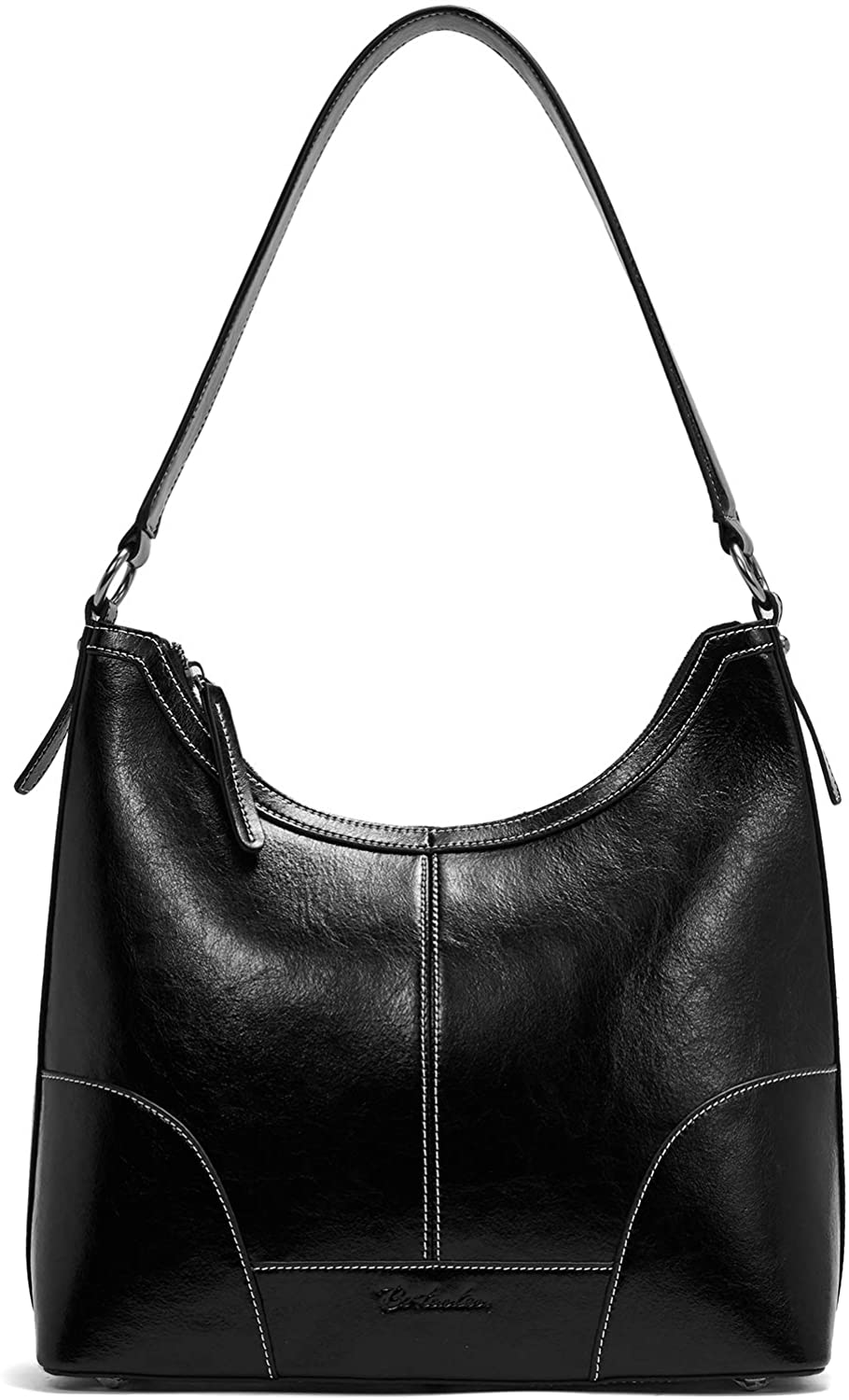 Price:$0.00    BOSTANTEN Women Leather Handbag Designer Hobo Shoulder Bag Tote Purses Black  Clothing