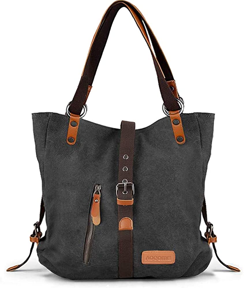 Price:$28.88    Shoulder Bags for Women, Purses Handbags Canvas Tote Bag, Fashion Backpack Handbags 2 in 1 for Womens Ladies, by AOCOME  Clothing