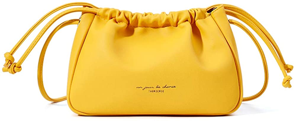 Price:$19.99 YDKW Fashion Shoulder Bag for Women Cloud Crossbody Bag Pu Leather Dumpling Handbags Messenger Bag (yellow)  Handbags   