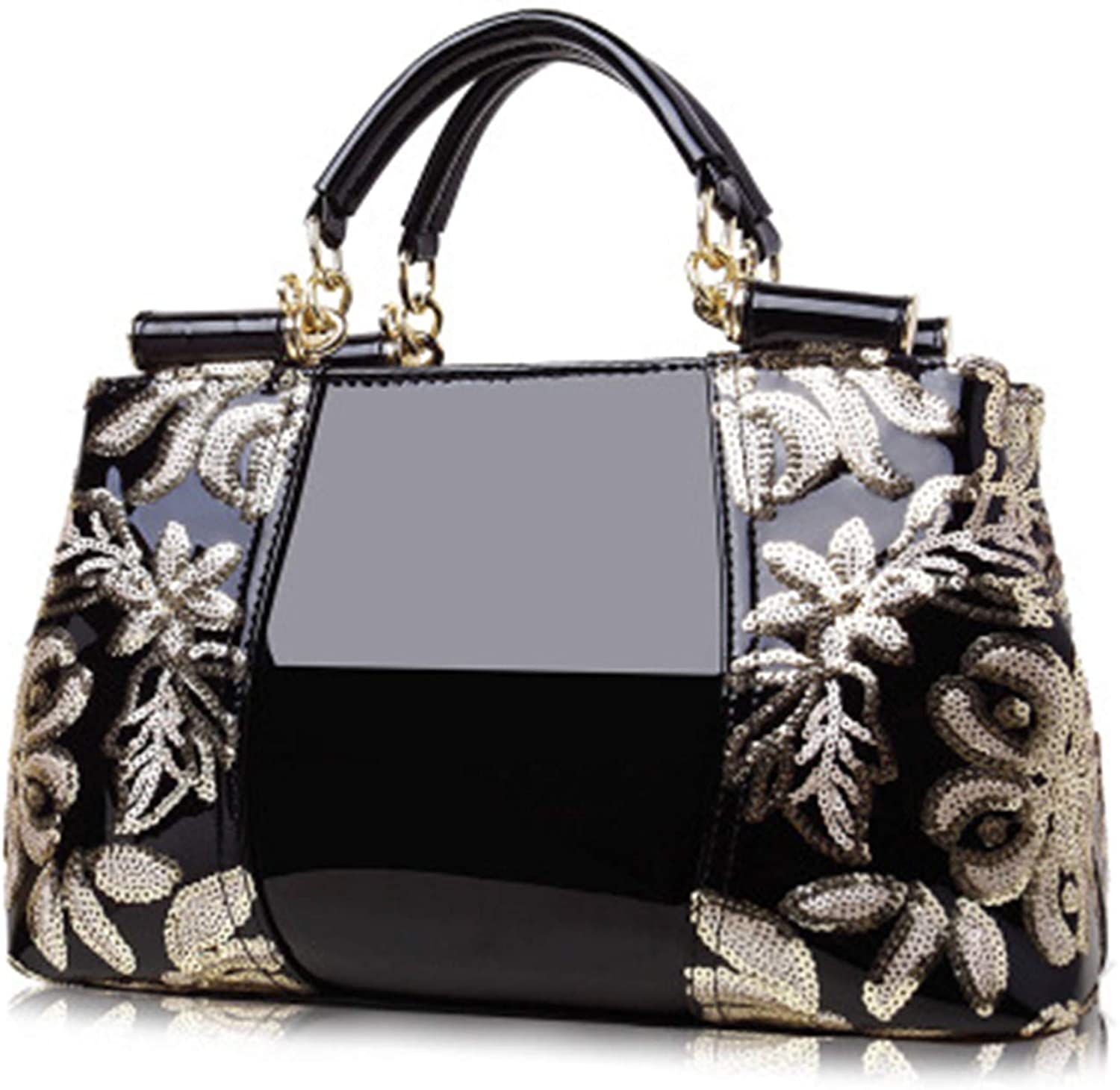 Price:$43.99    FuDai Women Embroidery Handbags Top-handle Bags Tote Satchel Shoulder Bags  Clothing