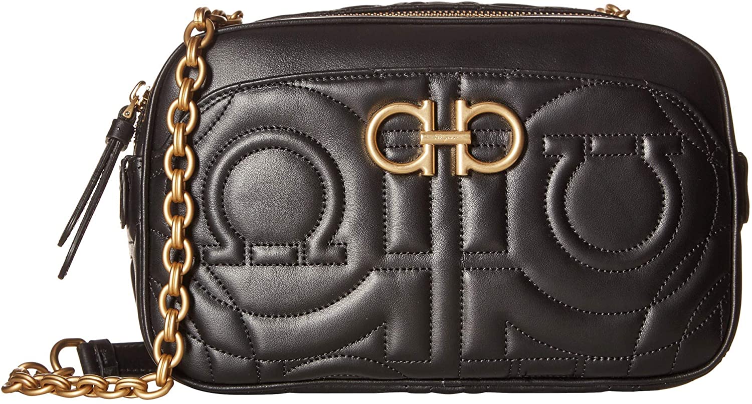 Price:$1250.00    Salvatore Ferragamo Quilted Crossbody Nero One Size  Clothing