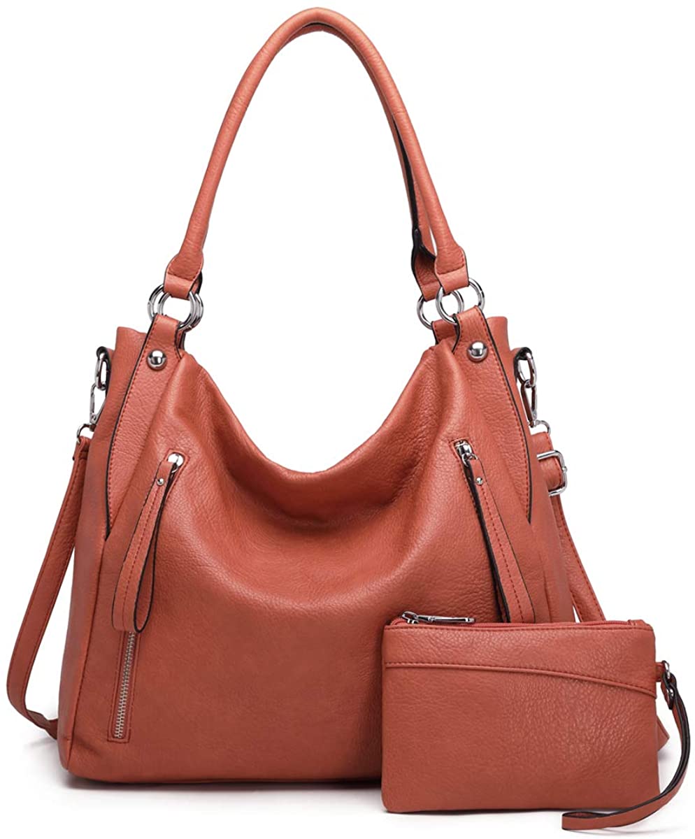 Price:$39.99    Women Handbags Shoulder Bags PU Leather Satchel Tote Bag Mutipocket Purse (K.EYRE#KL7219#U8388#366-ORANGE)  Clothing