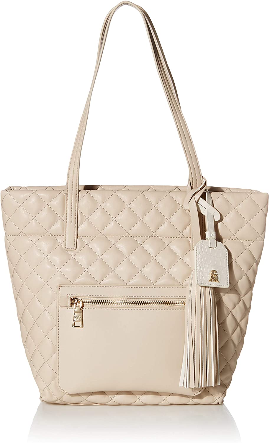 Price:$29.82    Steve Madden Quilted Tote, Cream  Clothing