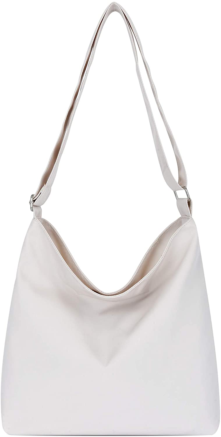 Price:$9.80    Mfeo Women's Retro Large Size Nylon Shoulder Bag Crossbody Handbag Casual Tote (Beige)  Clothing