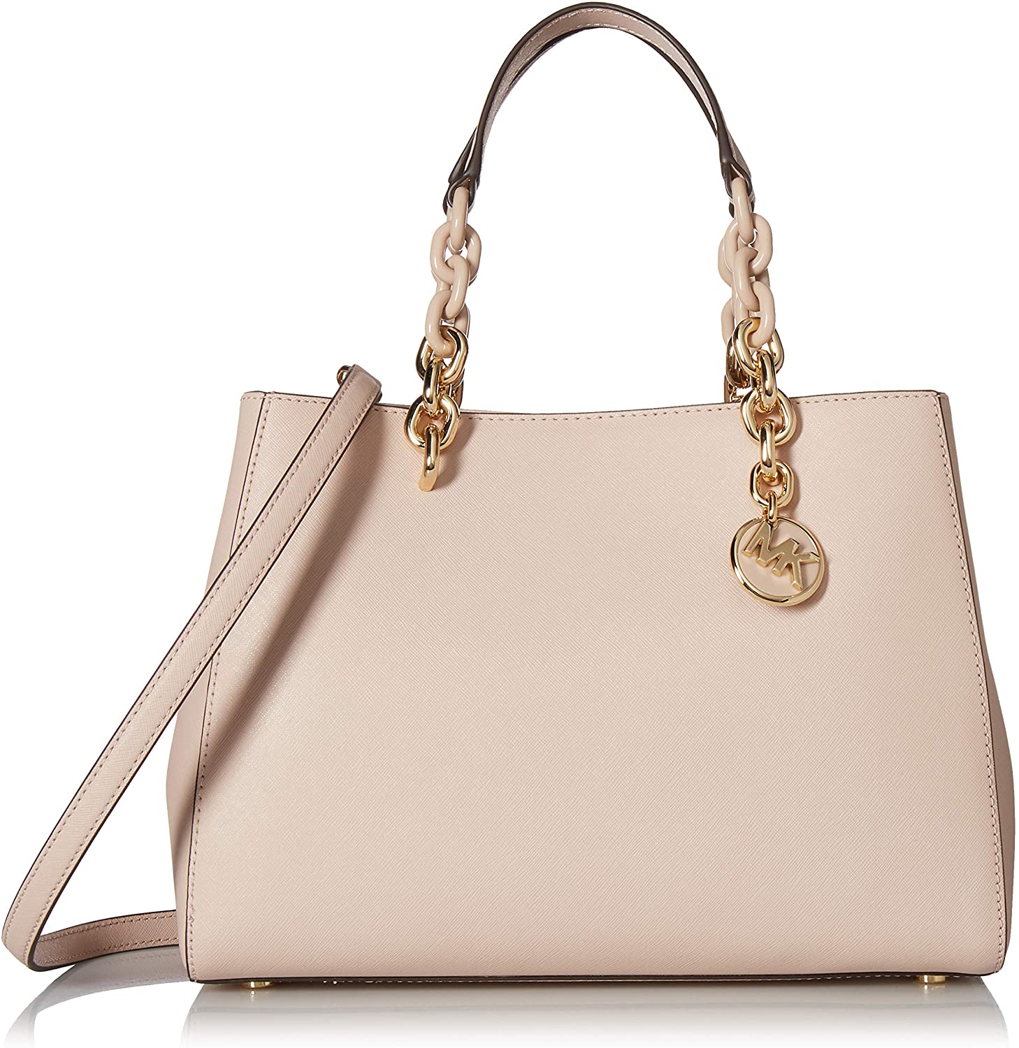 Price:$268.00    Michael Kors Cynthia Saffiano Leather Satchel - Soft Pink  Clothing