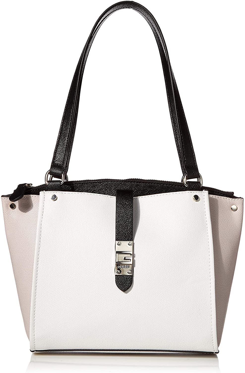 Price:$73.11 GUESS Shoulder Bag, Carryall, White Multi  Handbags   