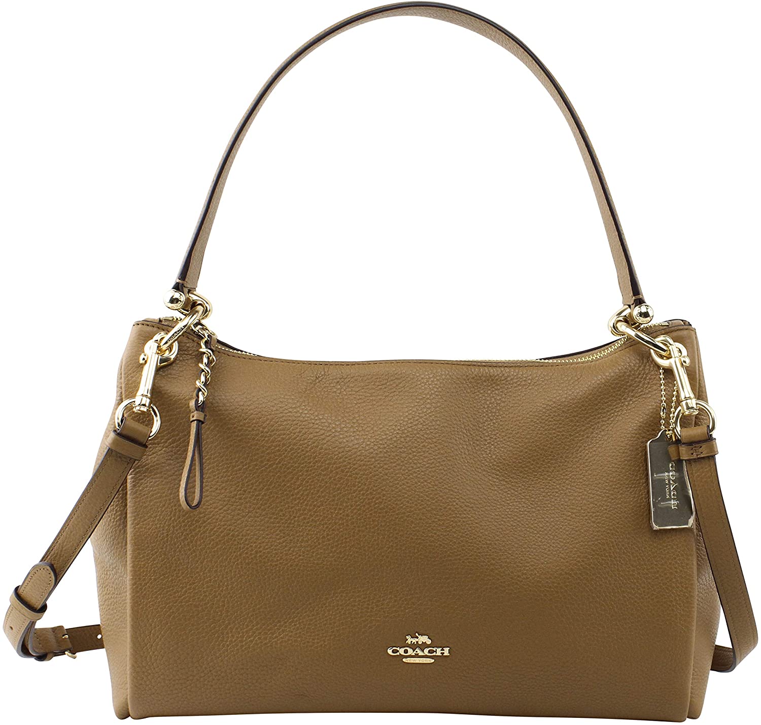 Price:$210.00 COACH F28967 MIA SHOULDER BAG IN SIGNATURE CANVAS Light Saddle, NS  Handbags   