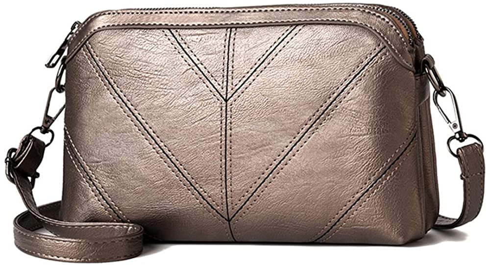 Price:$19.99 NIGEDU Women Crossbody Purses Medium Soft PU Leather Shoulder Bag Mother Gift Messenger Bags New Clutches Crossover Handbags (Bronze)  Handbags   
