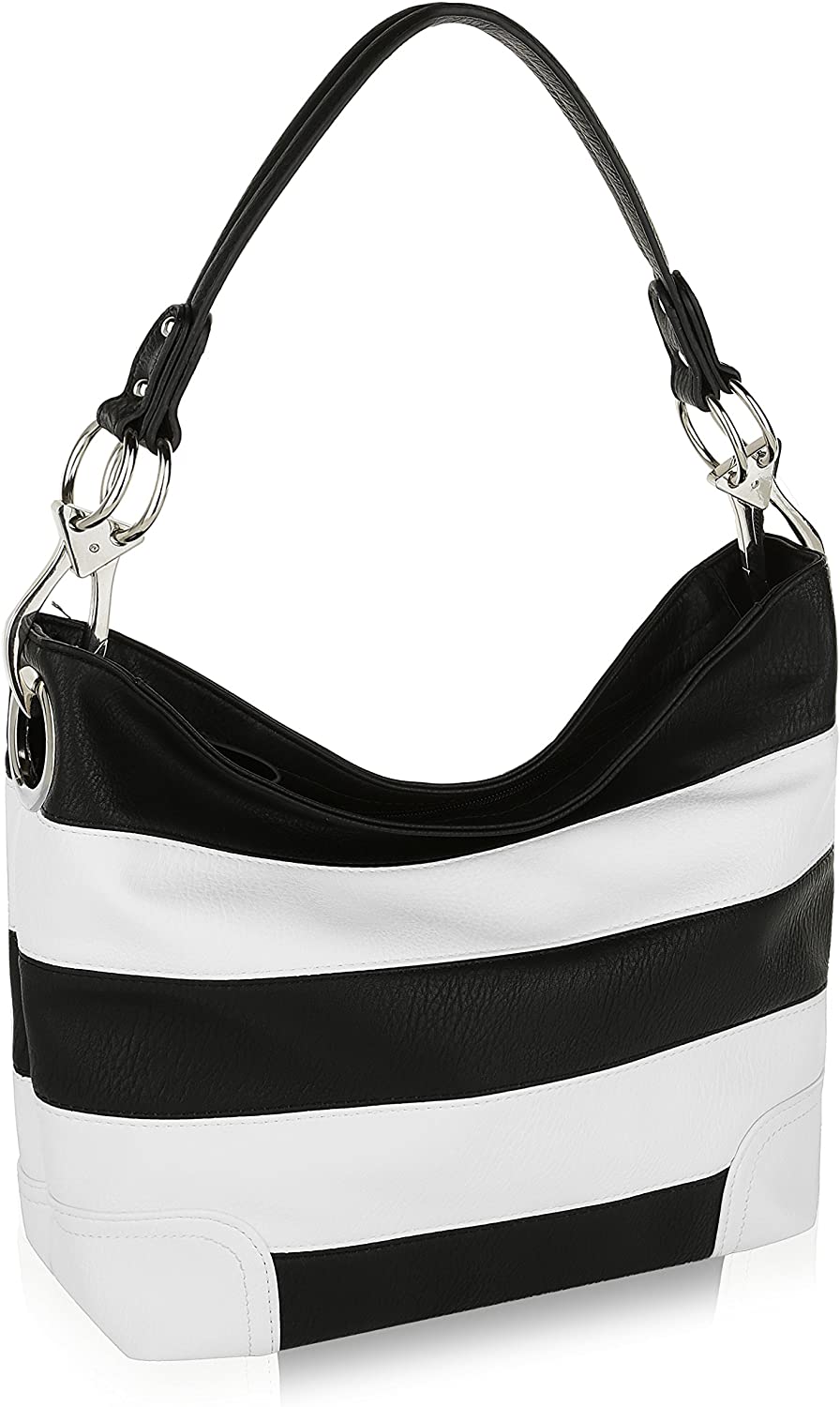 Price:$35.99    MKF Hobo Bag for Women - PU Leather Handbag - Womens Shoulder Bag Top Handle Fashion Pocketbook Purse Black  Clothing