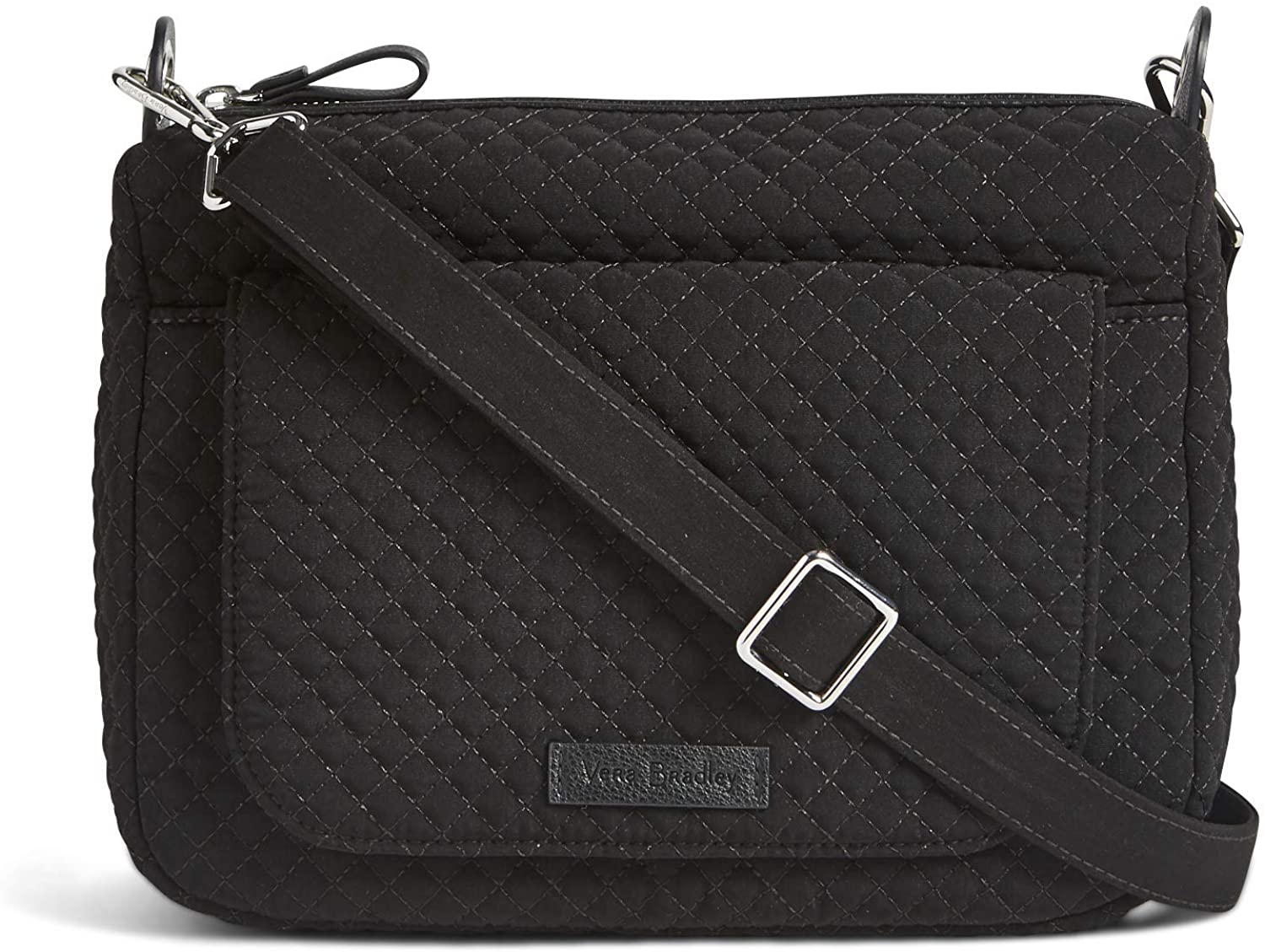 Price:$90.00 Vera Bradley Microfiber Carson Mini Shoulder Bag Crossbody Purse, Classic Black  Handbags   