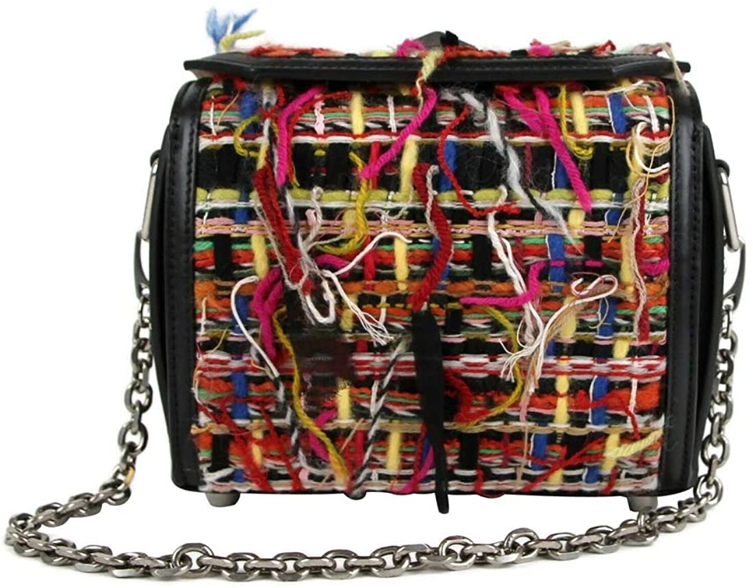 Price:$1145.00 Alexander McQueen Women's Multi-color Tweed Fabric/Leather Box 19 Shoulder Bag 479766 8495  Handbags   