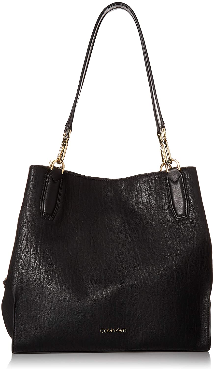 Price:$145.83    Calvin Klein Elaine Bubble Lamb Novelty Triple Compartment Tote, black  Clothing
