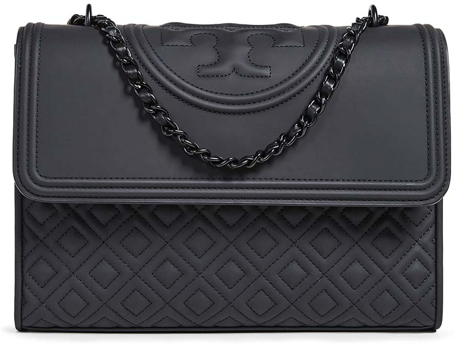 Price:$498.00 Tory Burch Women's Fleming Matte Shoulder Bag, Black, One Size  Handbags   