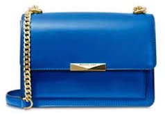 Price:$228.00 Michael Kors Jade Gusset Smooth Leather Shoulder Bag, Grecian Blue  Handbags   