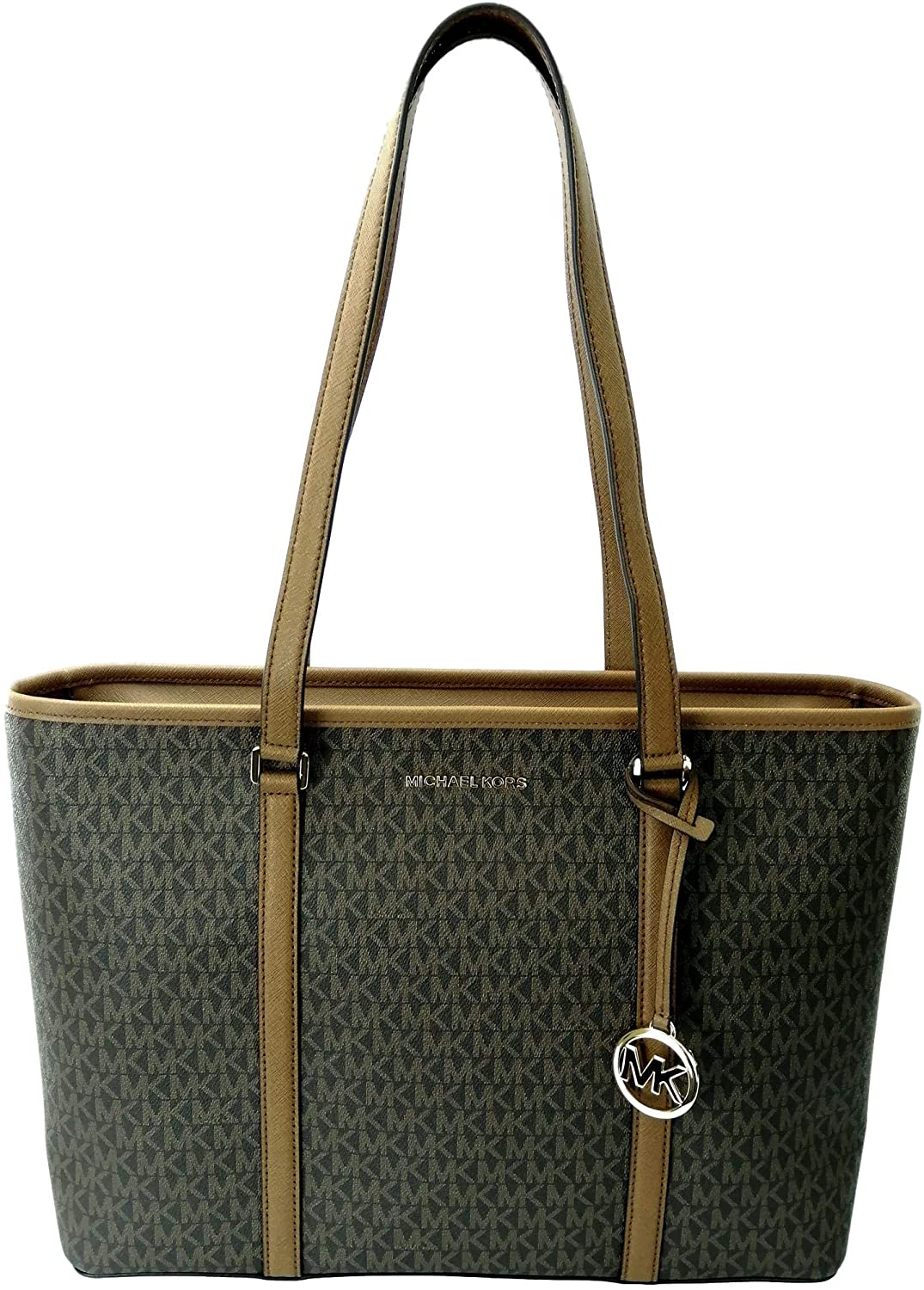 Price:$159.23    Michael Kors Women's Sady Carryall Shoulder Bag, Brown Pvc 2019, One Size  Clothing