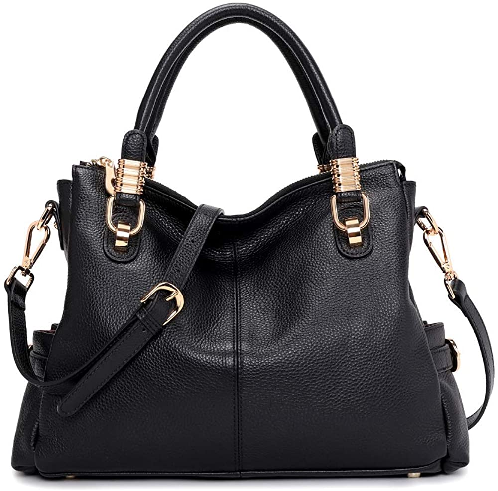 Price:$69.99    Kattee Women's Genuine Leather Purses and Handbags, Satchel Tote Shoulder Bag  Clothing