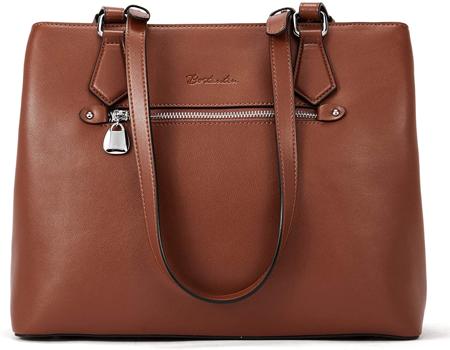 Price:$69.99 BOSTANTEN Women Handbag Genuine Leather Shoulder Bag Soft Designer Top Handle Purses Brown  Handbags   