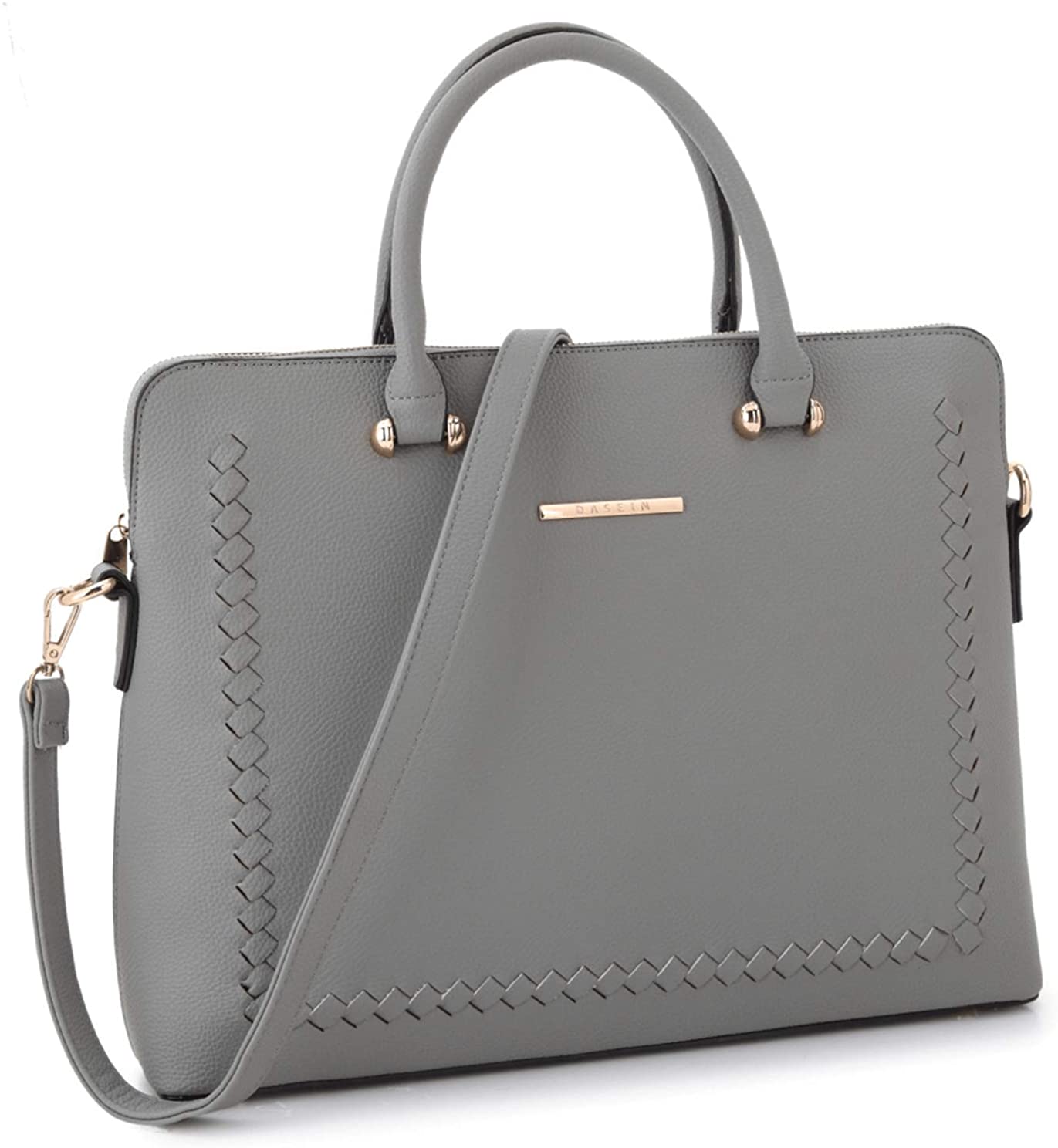 Price:$35.99 Dasein Women's Handbag Large Shoulder Bag Tote Satchel Purse Top Handle Bag (7166- Dark Grey New)  Handbags   