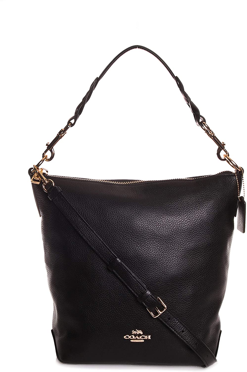Price:$229.00 Coach Women's Leather Abby Duffle Shoulder Bag No Size (Im/Black)  Handbags   