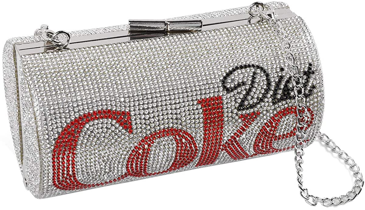 Price:$34.99 Clutch Purses for Women Sparkling Evening Handbags Glitter Crystal Rhinestone Multicolor Crossbody Shoulder Bag by DUSUN (Silver)  Handbags   