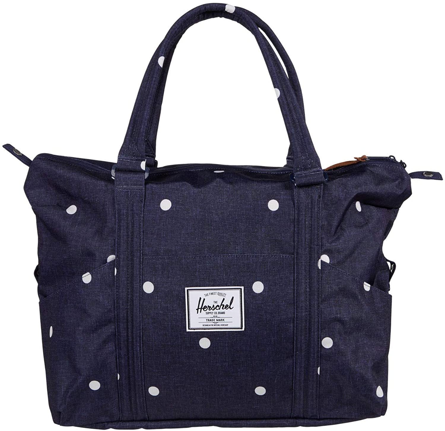 Price:$48.99   | Herschel Strand Shoulder Bag, Polka Dot Crosshatch Peacoat, Classic 28.5L | Travel Totes