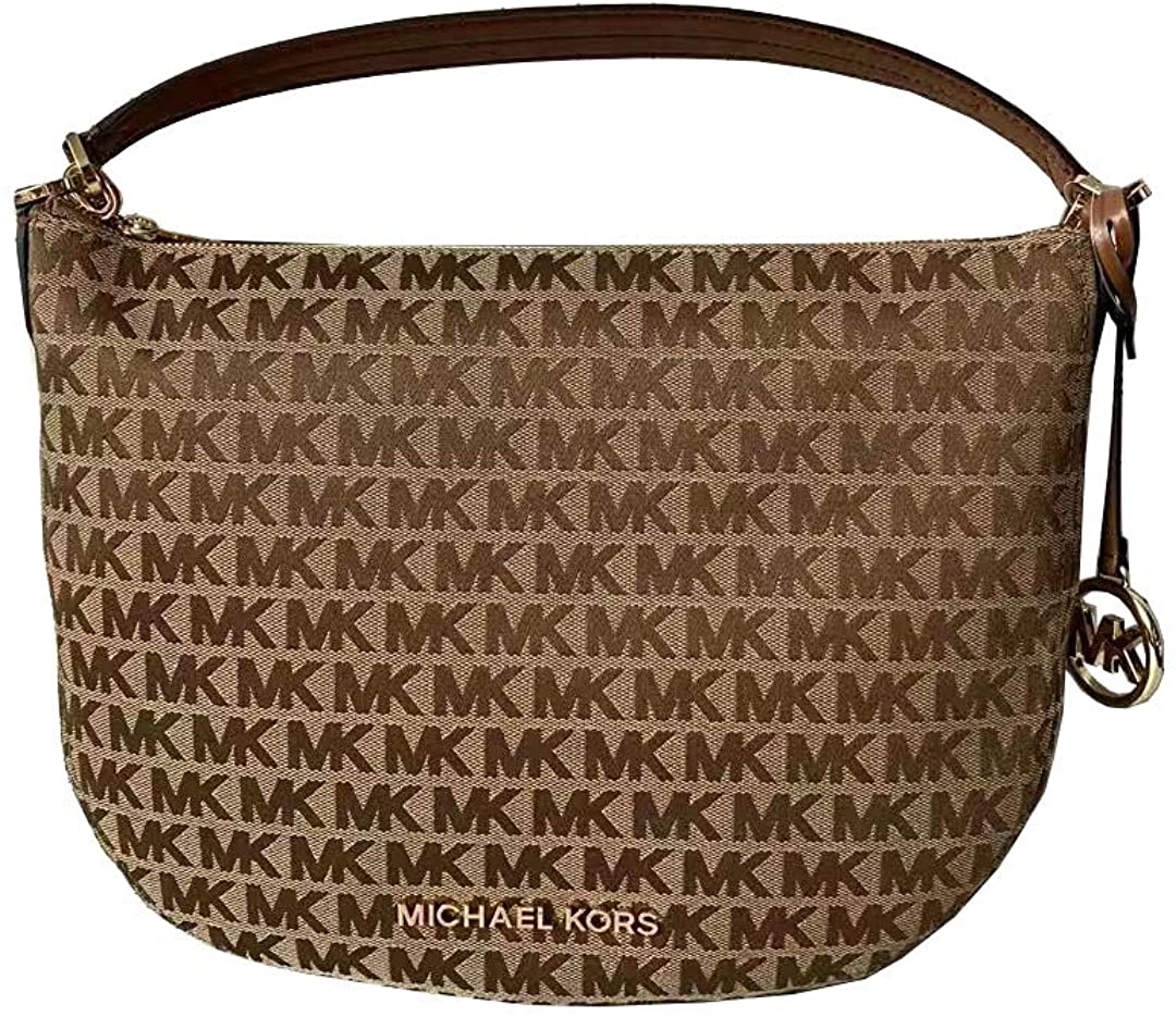 Price:$108.00    Michael Kors Bedford Medium Convertible Leather and Signature Shoulder Crossbody Bag (BG/Ebony/Lugg)  Clothing