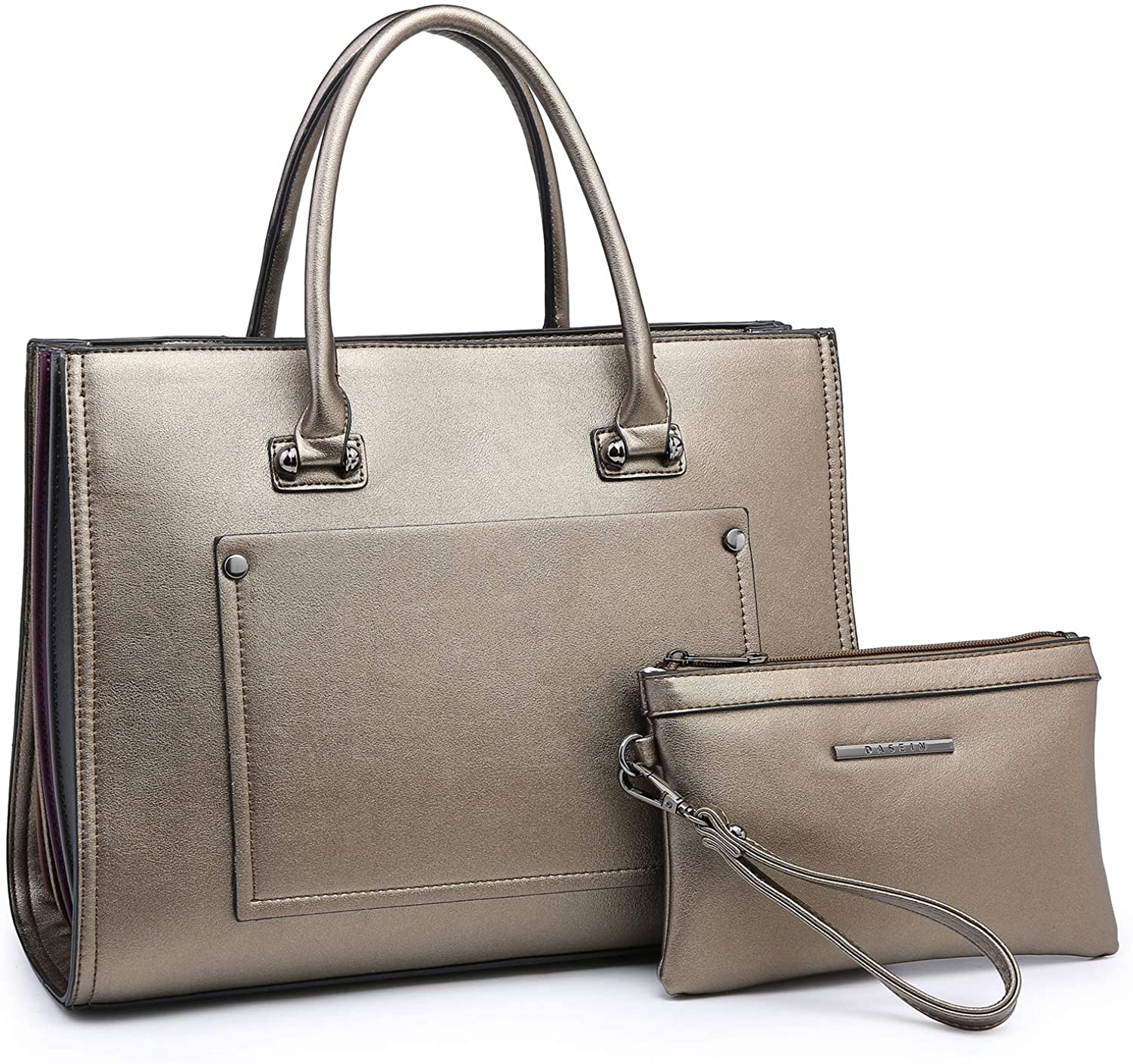 Price:$29.99    2pcs Dasein Satchel Purses and Handbags for Women Shoulder Tote Bags with Matching Wallet  Clothing
