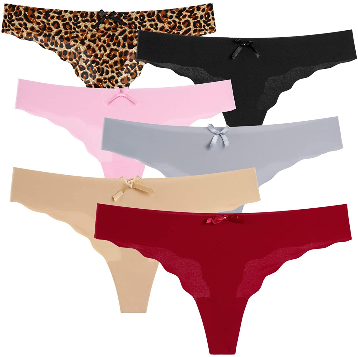 Price:$16.99    HUMELYAN Womens Seamless Underwear No Show G String Thongs Soft Cotton Panties Pack of 6  Clothing