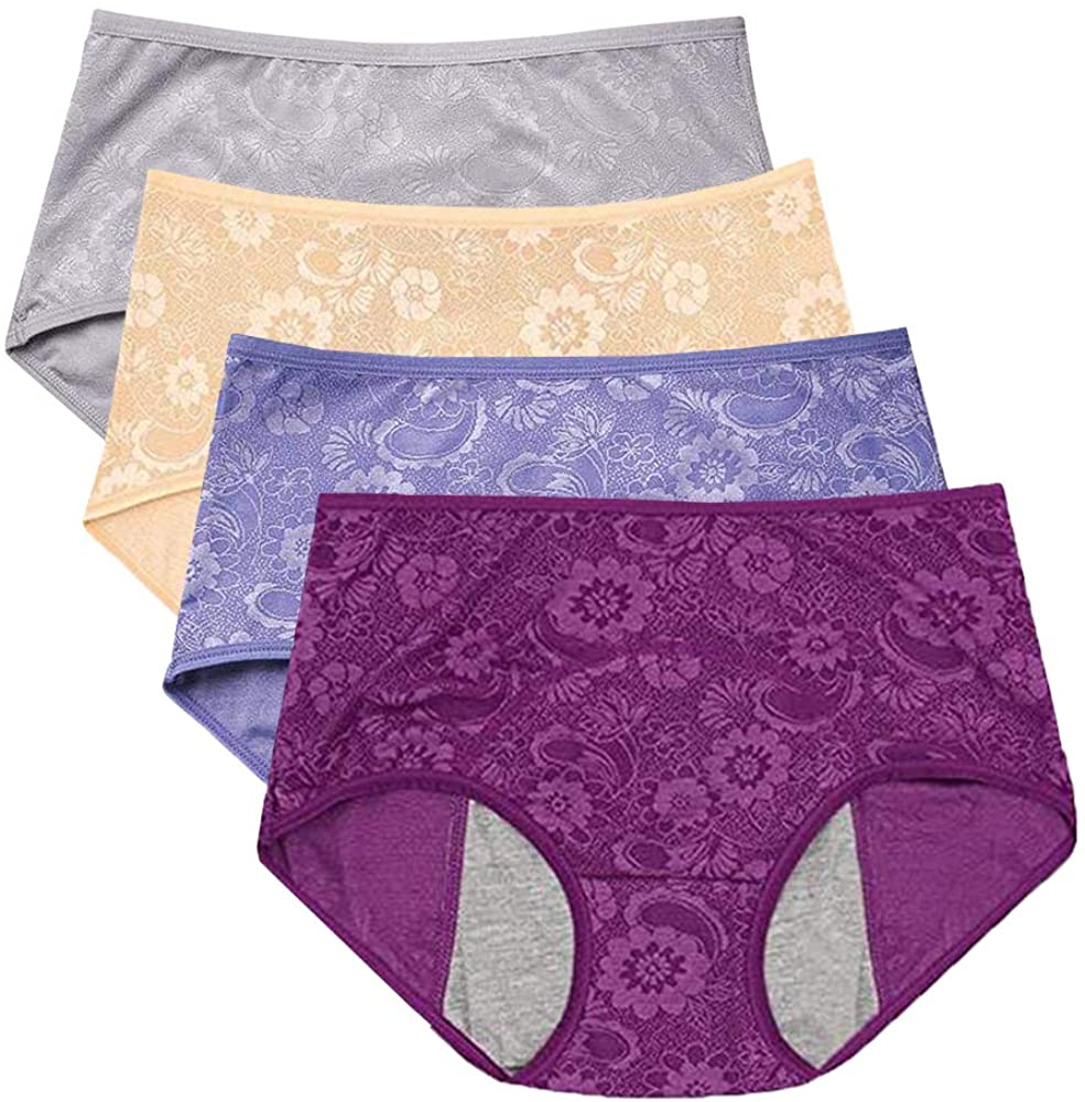 Price:$15.57    Women's Period Panties Menstrual Underwear Protective Menstrual Jacquard Easy Clean  Clothing