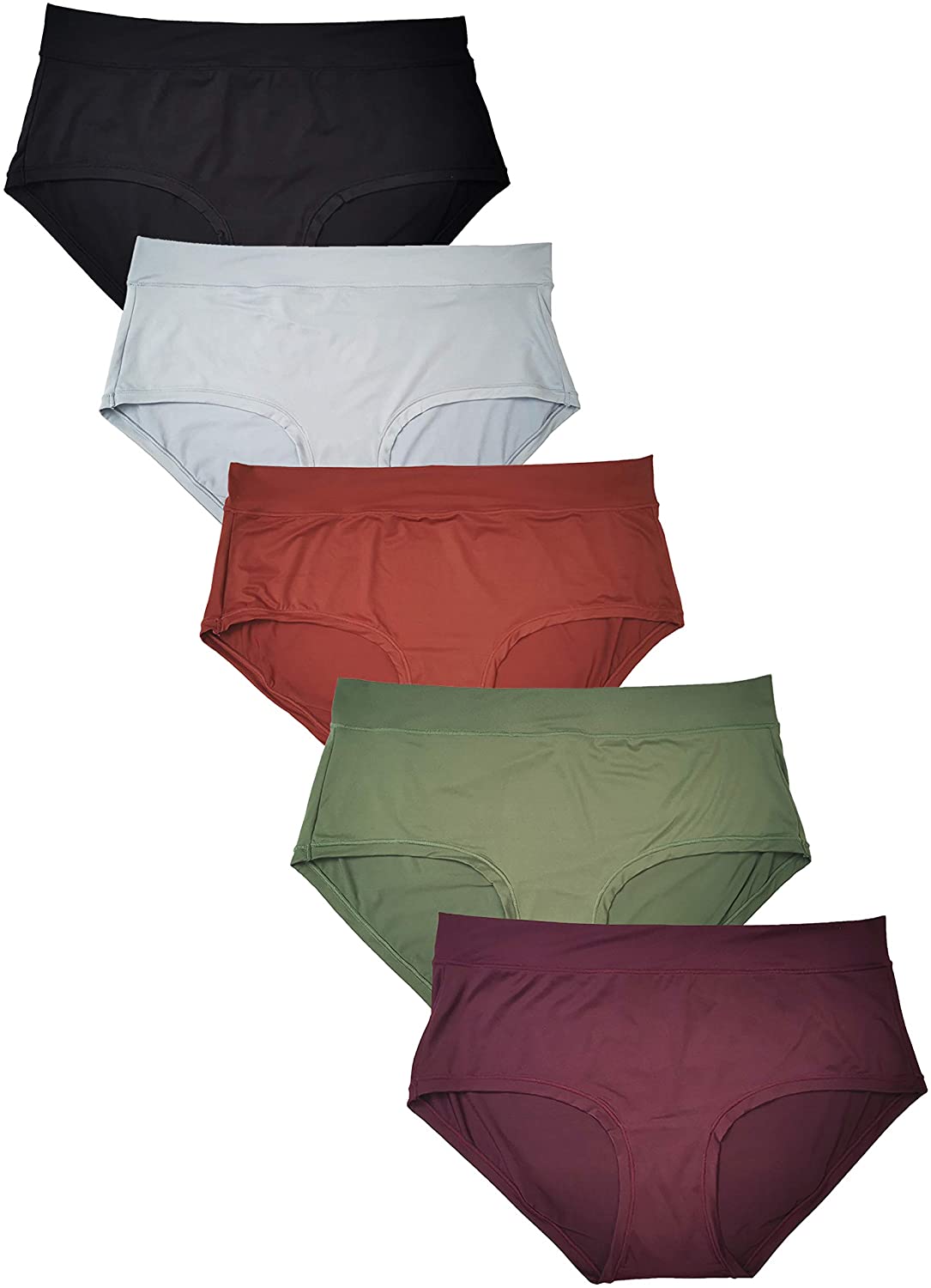 Price:$4.99 Lacy Studio Women Hipster Panties Soft Stretch Underwear High Waist Full Coverage Brief Panty Mutipack 5pcs Pack / 1pc Pack at Amazon Women’s Clothing store