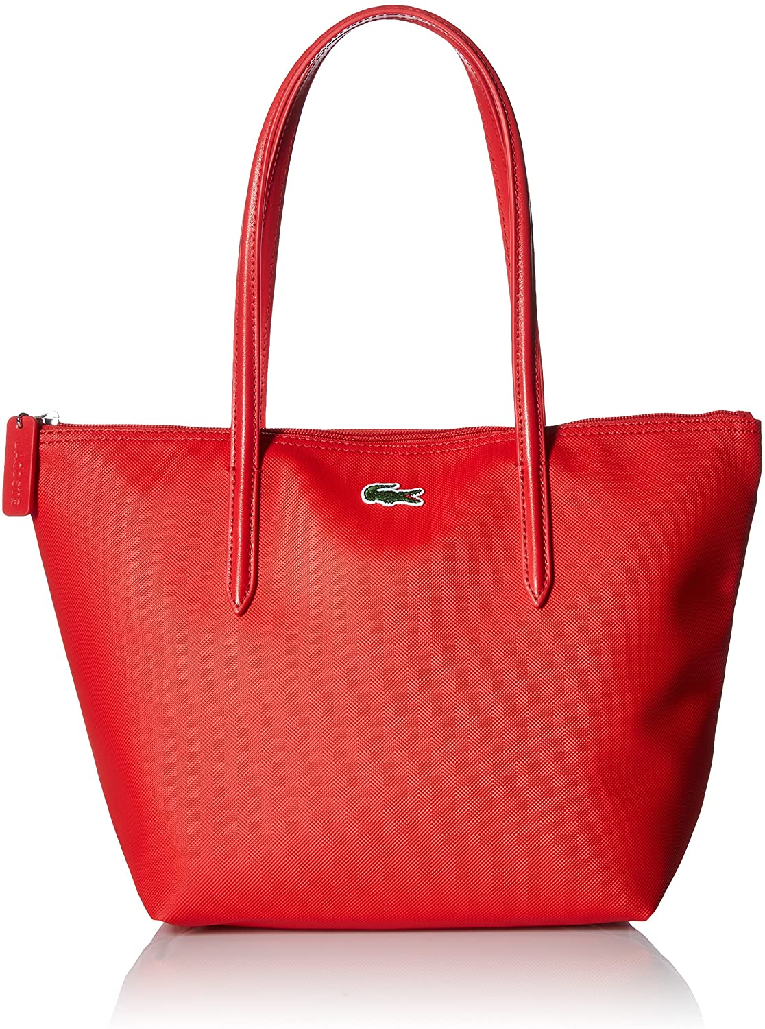 Price:$62.05    Lacoste Womens L.12.12 Small Tote Bag Shoulder Handbag, High Risk Red, One Size  Clothing
