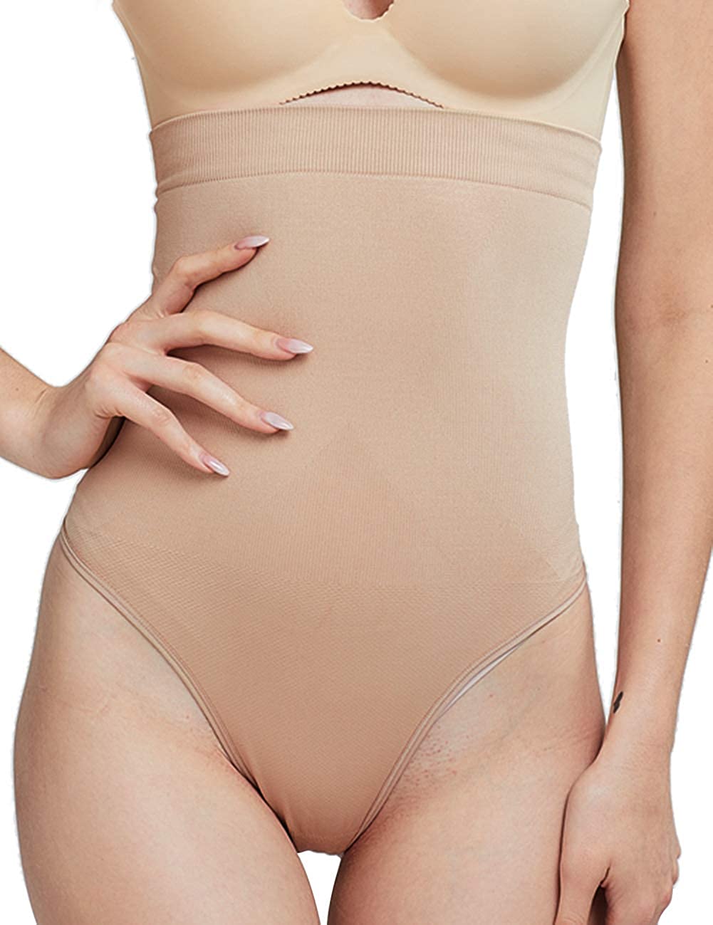 Price:$9.99 coastal rose Women Body Shaper High Waist Seamless Briefs Firm Control Tummy Thong Shapewear Panties Girdle Underwear at Amazon Women’s Clothing store