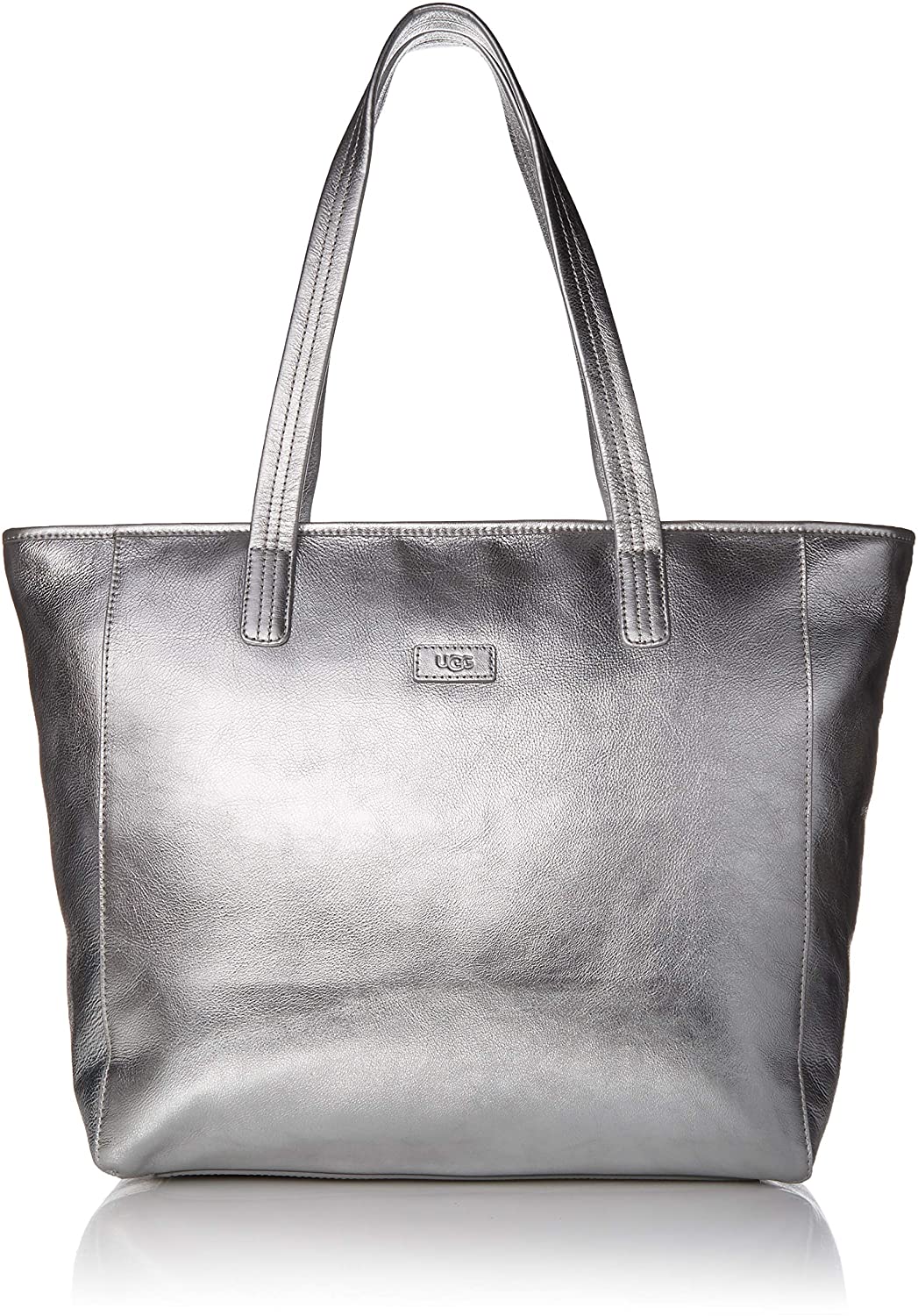 Price:$240.11    UGG Alina E/W Tote Leather, Metallic Silver  Clothing