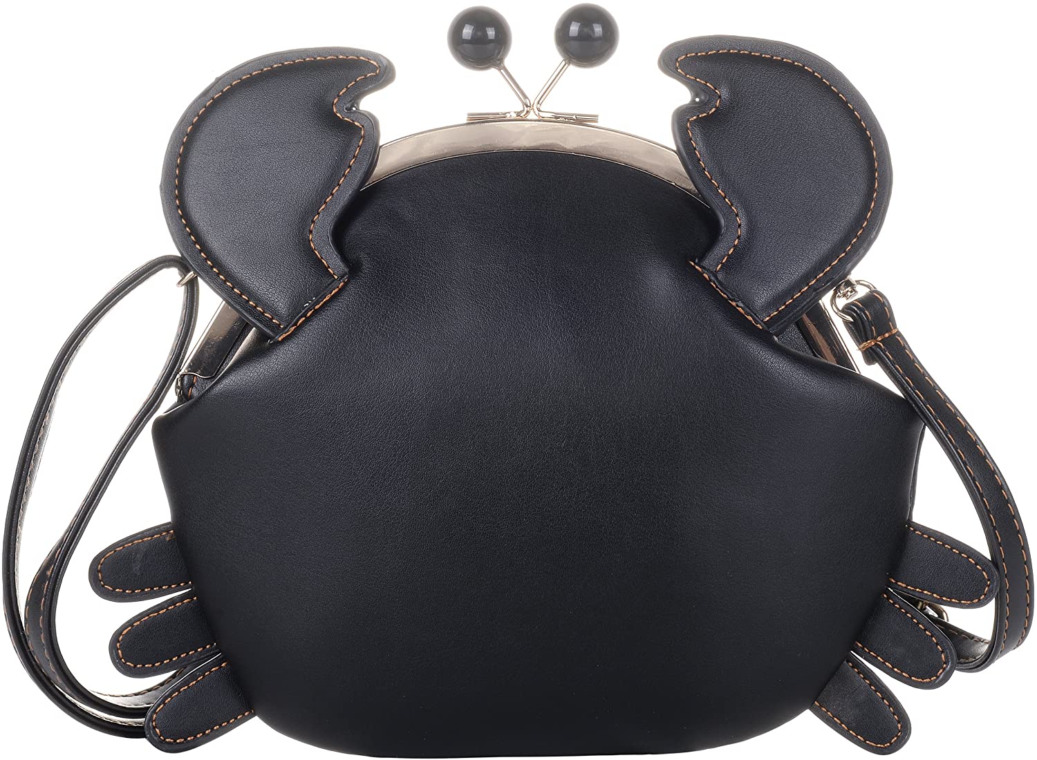 Price:$21.90 QZUnique Women's PU Crab Clasp Closure Tote Handbag Cute Satchel Cross Body Shoulder Bag  Handbags   