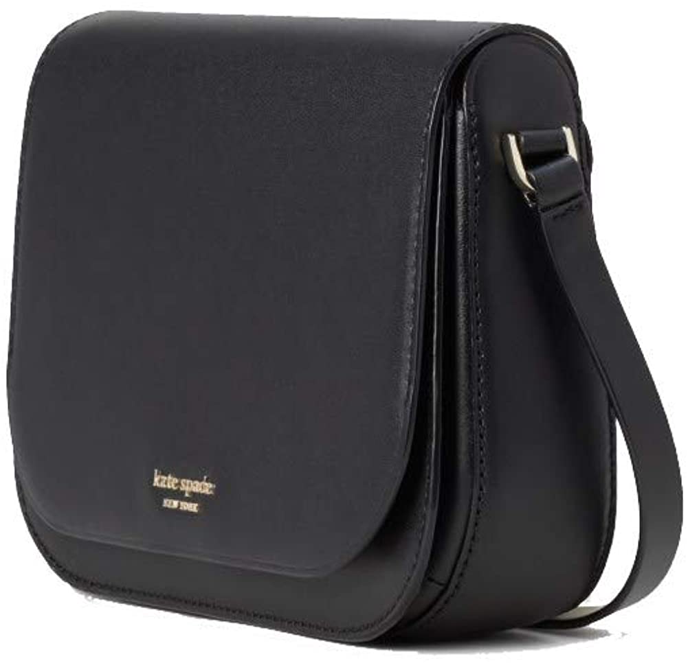 Price:$96.81    Kate Spade New York Nadine Medium Flap Leather Shoulder Bag in Black  Clothing