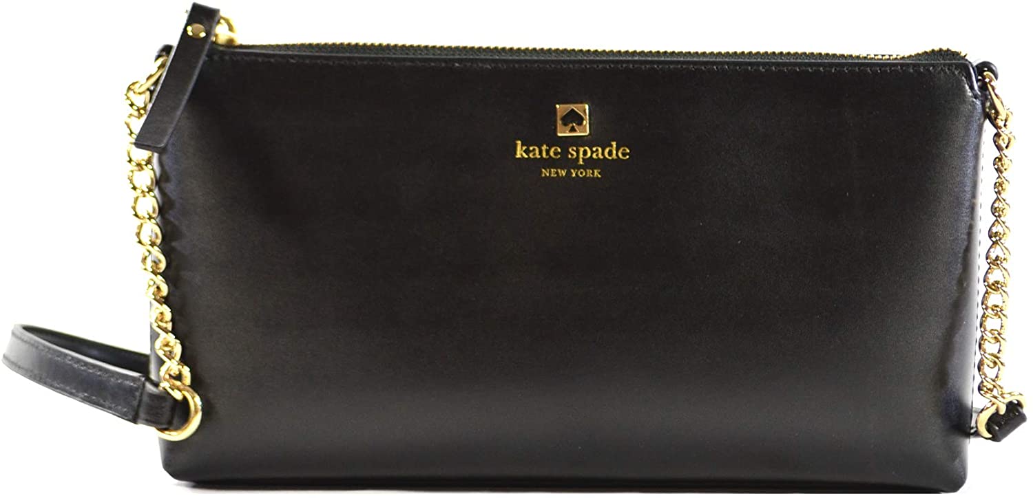 Price:$0.00    Kate Spade New York Weller Street Declan Leather Crossbody Bag Purse in Black, Small  Clothing