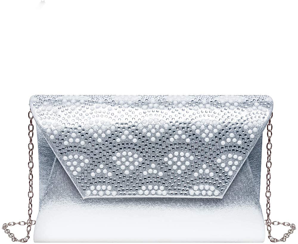 Price:$5.99 Nico Louise Women Rhinestone Clutch Evening Shoulder Bag Wedding Purse  Handbags   