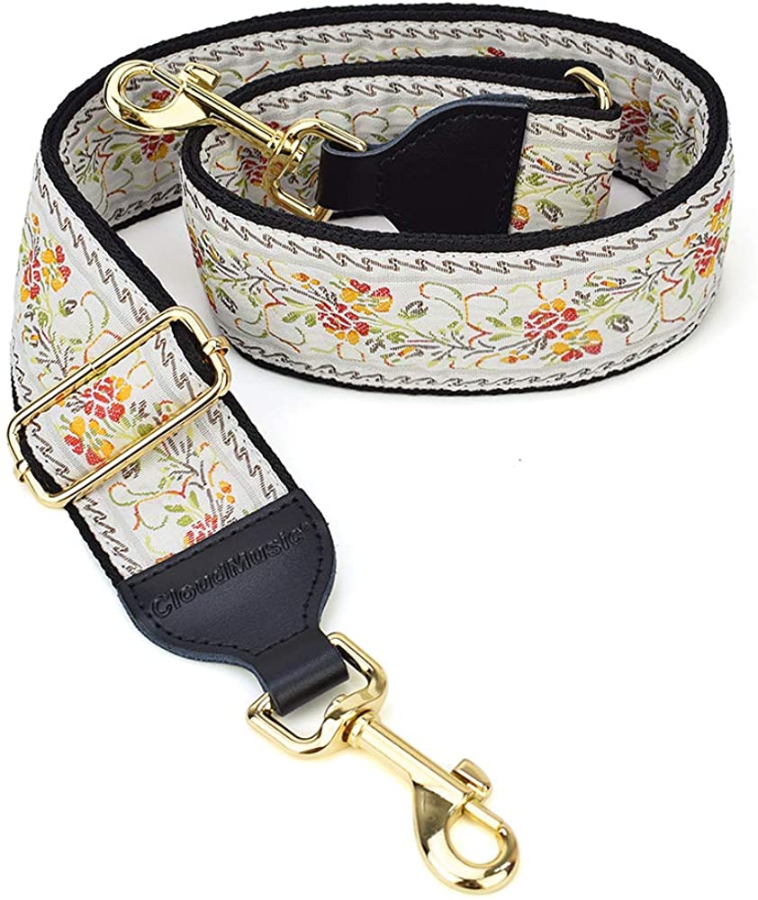 Price:$18.99 CLOUDMUSIC Handbag Strap Replacement Crossbody Strap Purse Strap For Women Girls(Flowers In Beige)  Handbags   