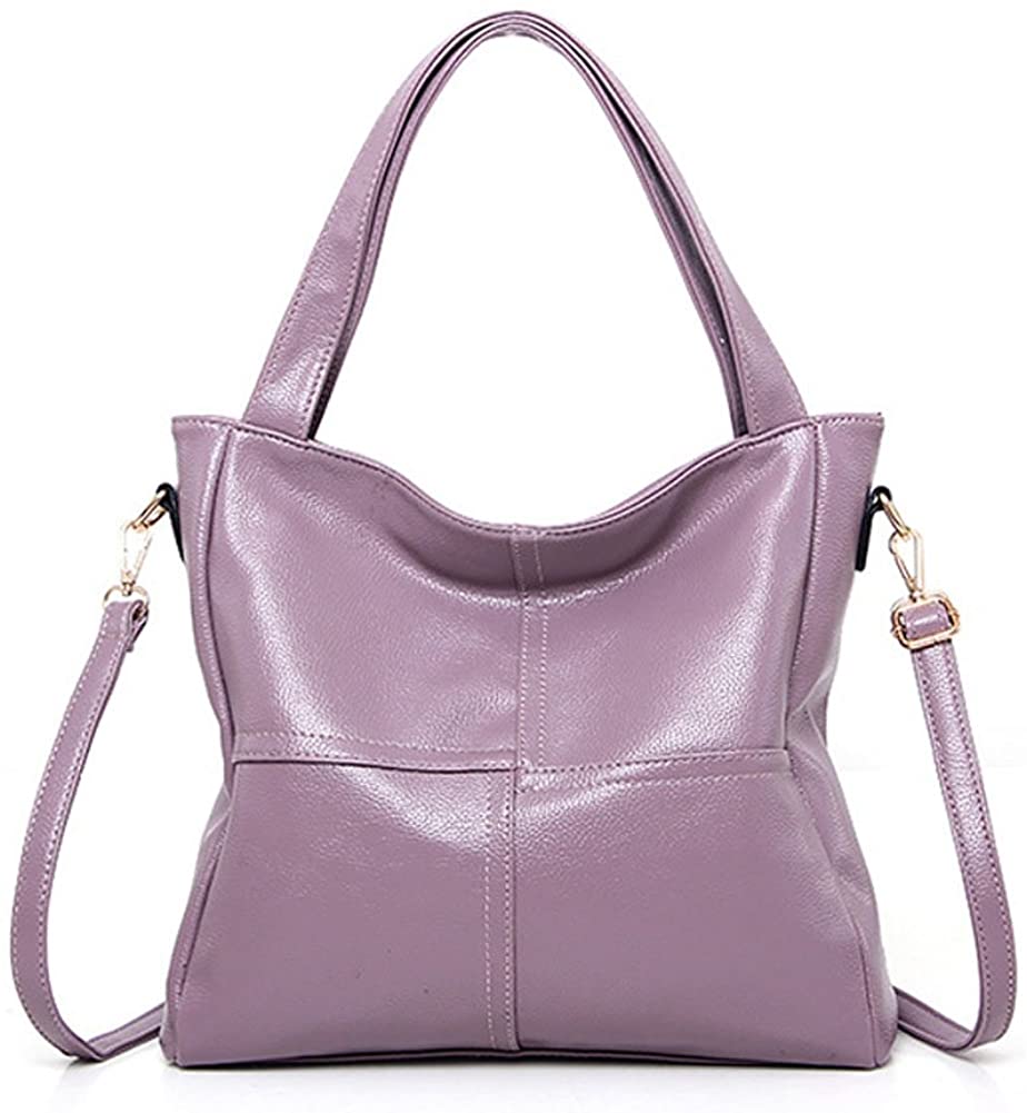 Price:$34.76    Voudi Leather Hobo Handbag Top Handle Shoulder Bag Tote Purse Crossbody Bag for Women (Purple)  Clothing