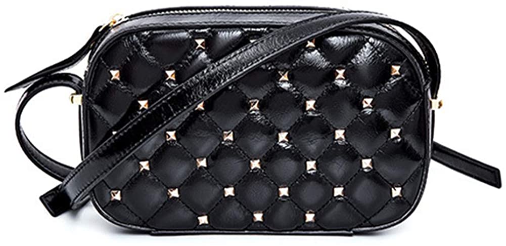 Price:$53.99 YXBQueen Black Quilted Shoulder Bag Designer Handbags Purses Women's Crossbody Handbags Leather  Handbags   