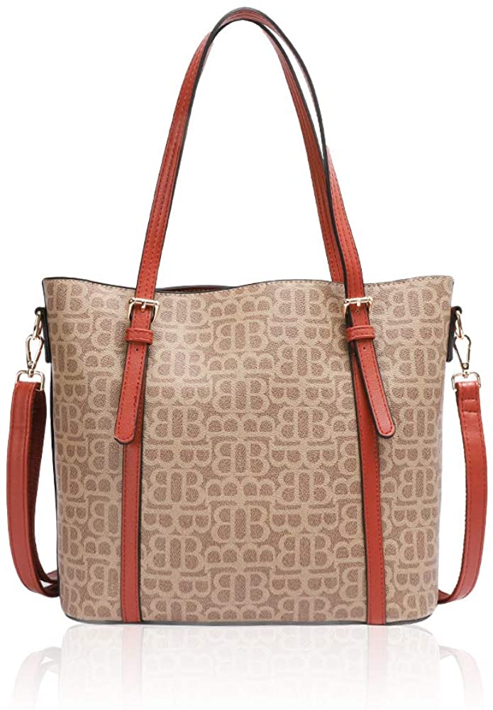 Price:$16.99    MICKORS Women Tote Bags Top Handle Satchel Handbags PU Leather Shoulder Purse  Clothing