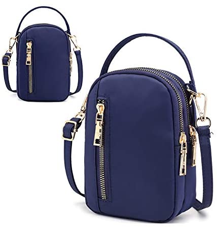 Price:$11.99 Women Cell Phone Crossbody Bags Smartphone Handbag Purse Wallet Shoulder Pouch (Blue)  Handbags   