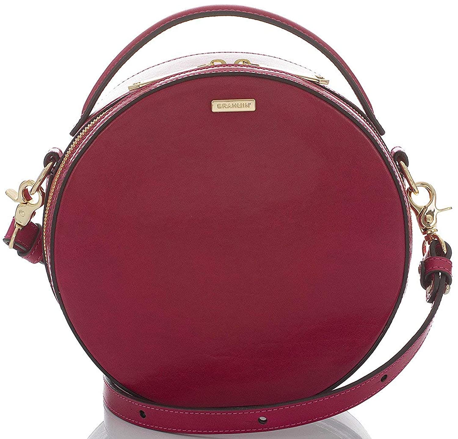 Price:$195.00 Brahmin Lane Leather Shoulder Bag Fuschia  Handbags   